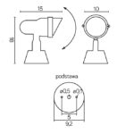 Reflektorek do podświetlenia krzewów Prit IP54 - wymiary