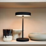 Skandynawska lampka nocna na szafkę Starlight LED - czarna