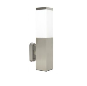 Srebrny kinkiet IP54 Inox - ze stali nierdzewnej