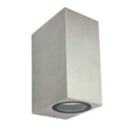 Srebrny kinkiet elewacyjny Mini II IP44 - góra-dół
