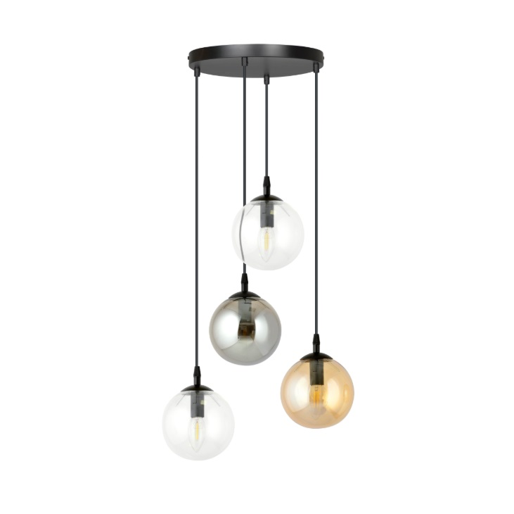 Wielokolorowa lampa wisząca Cosmo Premium 4 - szklane kule