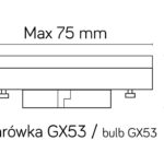Żarówka GX53 - wymiary