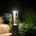 Zewnątrzna lampa stojąca na schody Fan 30 - ciemnoszara