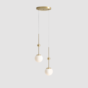 Podwójna lampa wisząca Mae 2 - złota, kolekcja Artera & Ardant