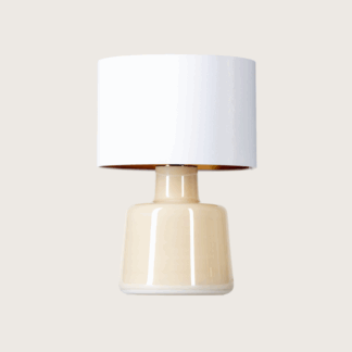 lampa stołowa beżowa biały abażur santana creme 4concepts