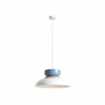 lampa wiszaca bialo-niebieski szeroki klosz - aldo aldex