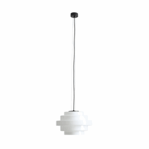 Lampa sufitowa wisząca Filo Milky 36 - warstwowy szklany klosz