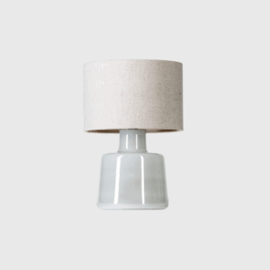Lampa stołowa Santana Ice 4concepts - szara podstawa, lniany klosz