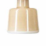szklana lampa stołowa beżowa kolor maślany - santana 4concepts