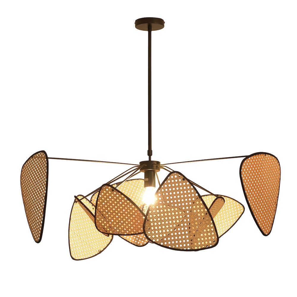 lampa z instagrama rattanowa do salonu styl boho - Natura Stepintodesign