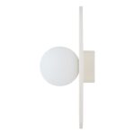 Ceramiczny kremowy kinkiet kula Boll IP44 - rękodzieło Bolesławiec