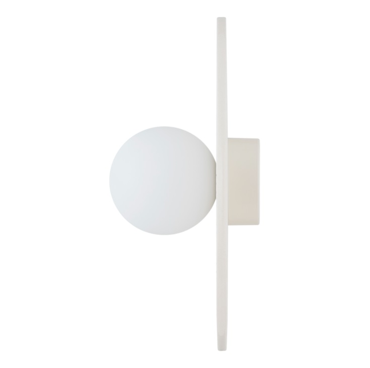 Ceramiczny kremowy kinkiet kula Boll IP44 - rękodzieło Bolesławiec