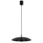 Czarna lampa wisząca Bolton LED - płaska