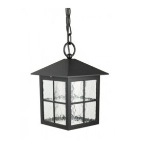 Czarna lampa wisząca zewnętrzna Wenecja IP43 - styl retro