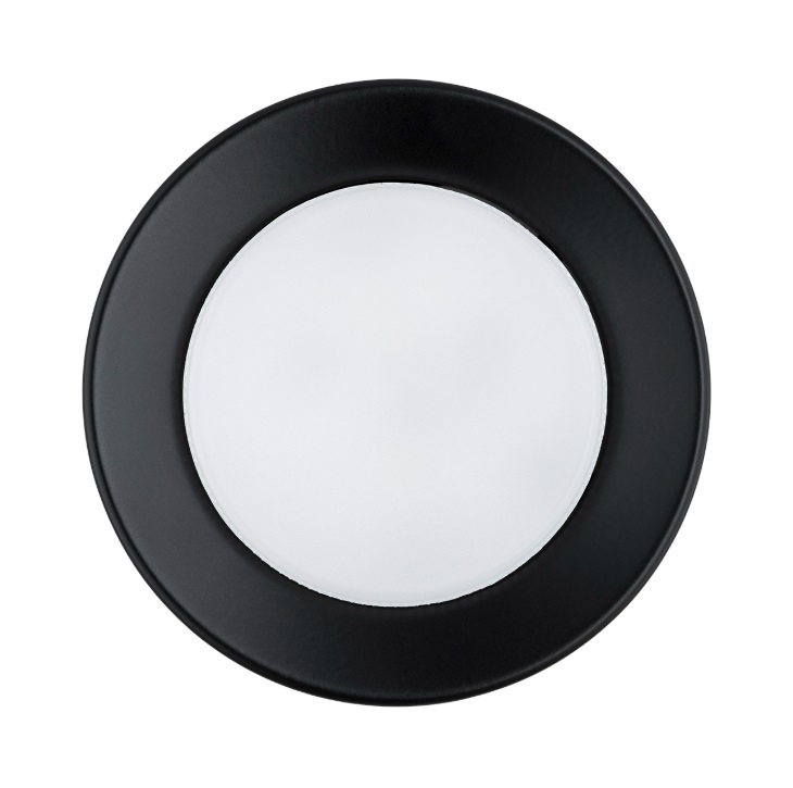 Czarna płaska tubka sufitowa Elora - na korytarz