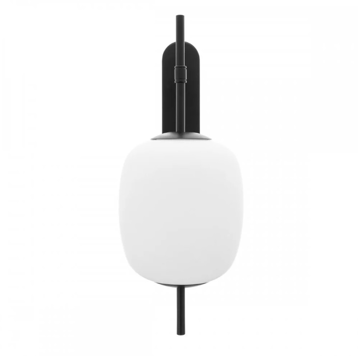 Czarny kinkiet Epli Mini IP44 - szklany