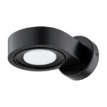 Czarny kinkiet Lotus - do sypialni