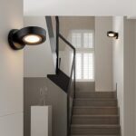 Czarny kinkiet Lotus - na schody