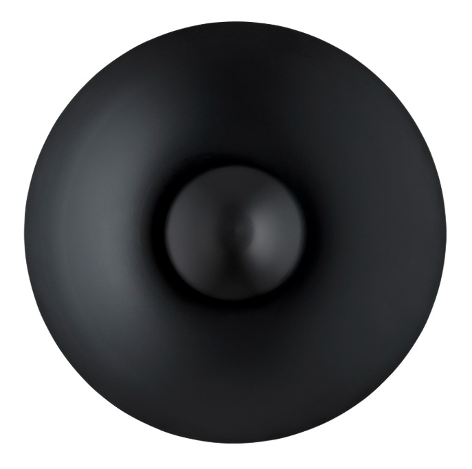 Czarny kinkiet okrągły Bolton - dysk LED