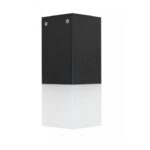 Czarny plafon zewnętrzny Cube IP44 - kwadratowy