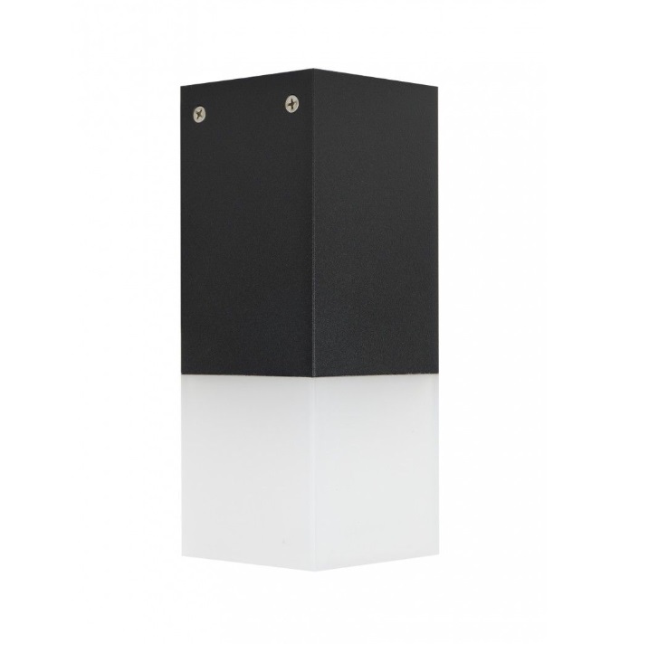 Czarny plafon zewnętrzny Cube IP44 - kwadratowy