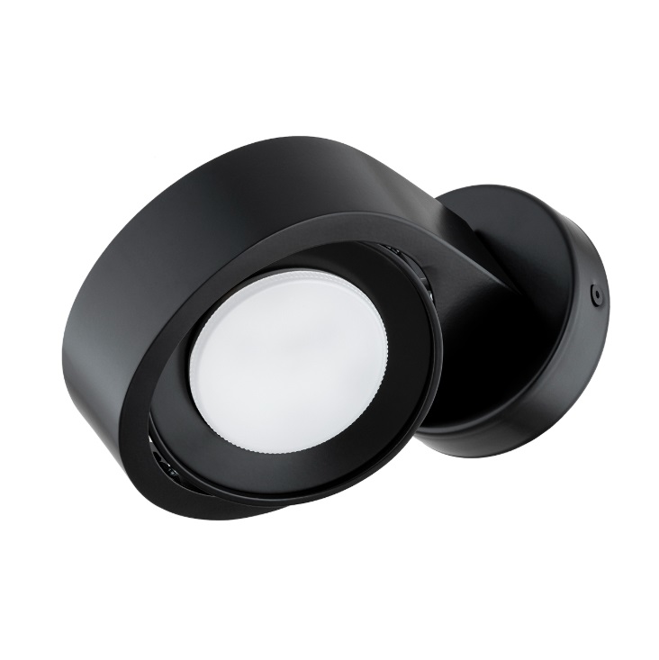 Czarny ruchomy kinkiet Lotus - nowoczesny