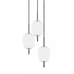 Czarny żyrandol wiszący Epli Mini 3P