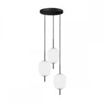 Czarny żyrandol wiszący Epli Mini 3P - potrójny