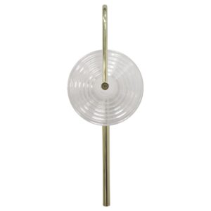 Dekoracyjny złoty kinkiet Plato LED - faliste szkło