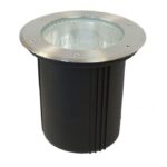 Duża lampa najazdowa Pabla IP67 E27 - srebrna 21cm