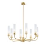 Elegancki żyrandol Preston 5 - mosiężny