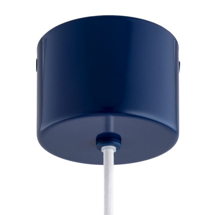 Granatowa lampa wisząca w kropki Boll 28 - podsufitka