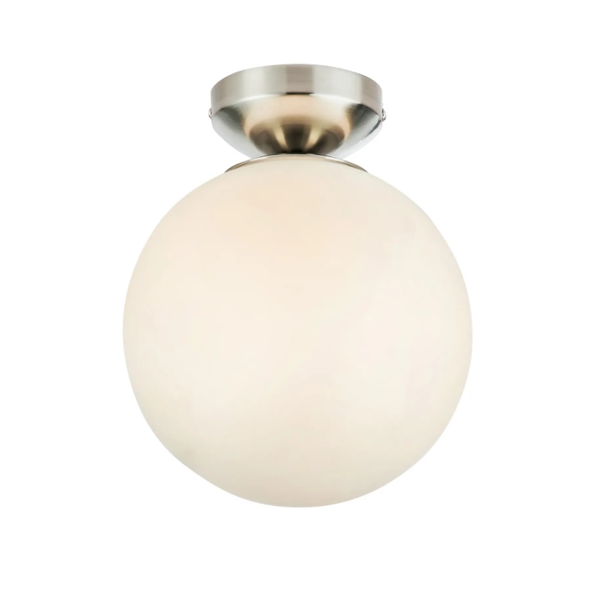 Klasyczna lampa kula Stintino IP44 - satynowy nikiel