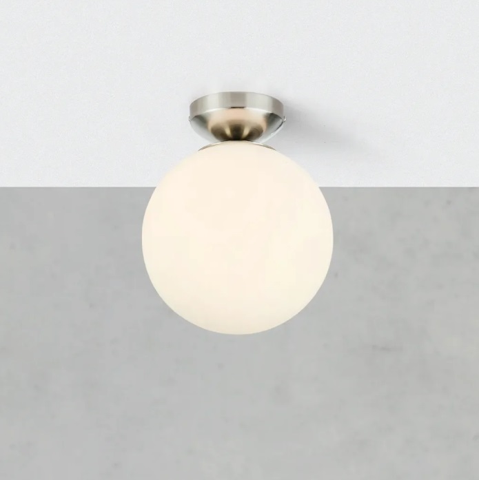 Klasyczna lampa kula do łazienki Stintino IP44 - satynowy nikiel