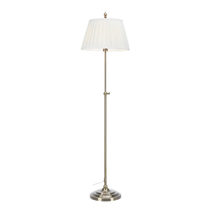 Klasyczna lampa stojąca Oxford - plisowany abażur modern classic