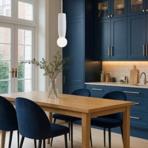 Kremowa lampa wisząca nad stół Boll 10 - ceramika Bolesławiec