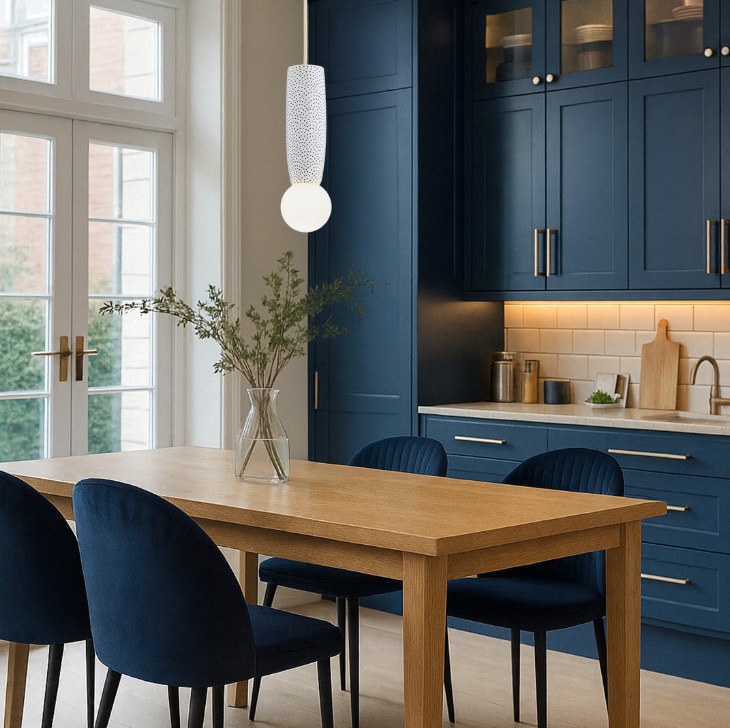 Kremowa lampa wisząca nad stół Boll - ceramika Bolesławiec