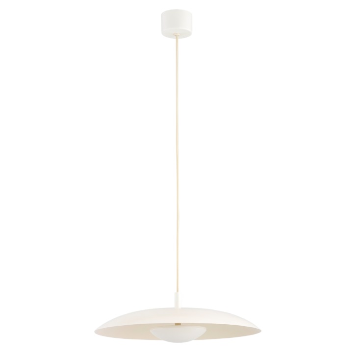 Kremowa płaska lampa wisząca Bolton LED - efektowny design