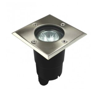 Kwadratowa lampa najazdowa Pabla IP67 GU10 - srebrna