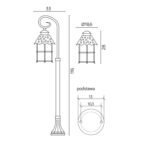 Lampa do ogrodu na trawnik Toledo 115 - wymiary