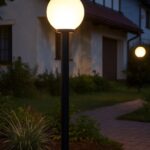 Lampa na podjazd w ogrodzie Kula 120 - czarna IP43