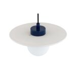 Lampa wisząca Boll - dysk ze szklaną kulą