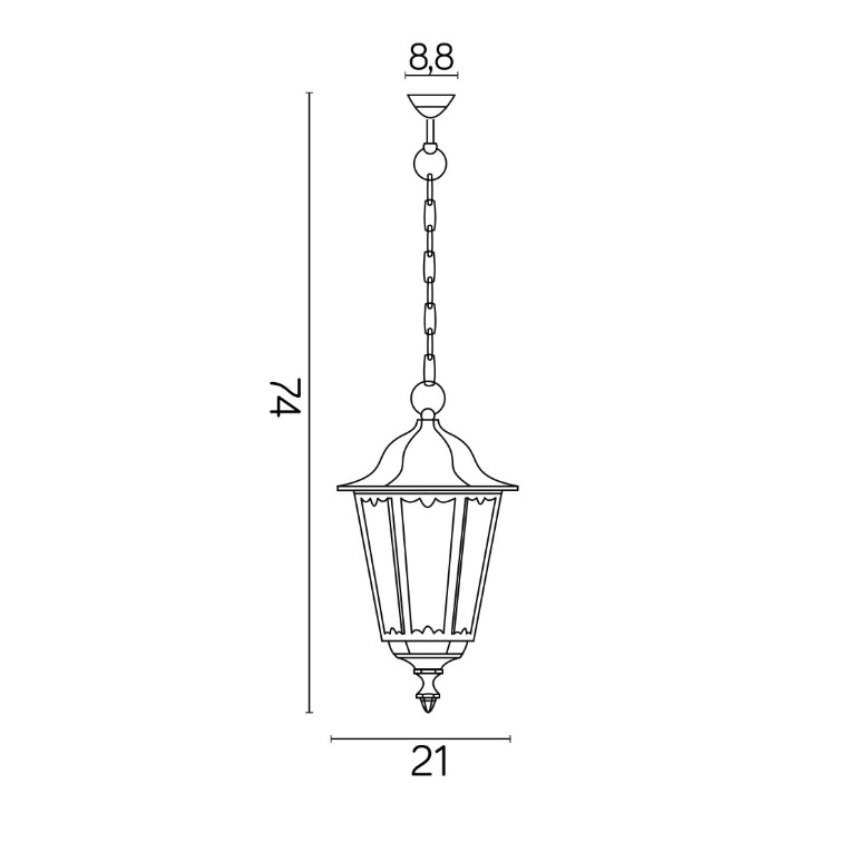 Lampa wisząca tarasowa Retro Midi IP43