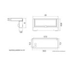 Lampa nad wejście domu Ren LED 21W IP65 - wymiary