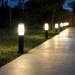 Minimalistyczna lampa stojąca zewnętrzna Inox ST45 IP54 - czarna
