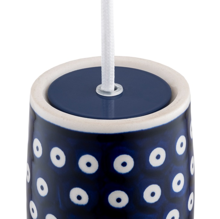 Niebieska lampa wisząca Boll - ceramiczna