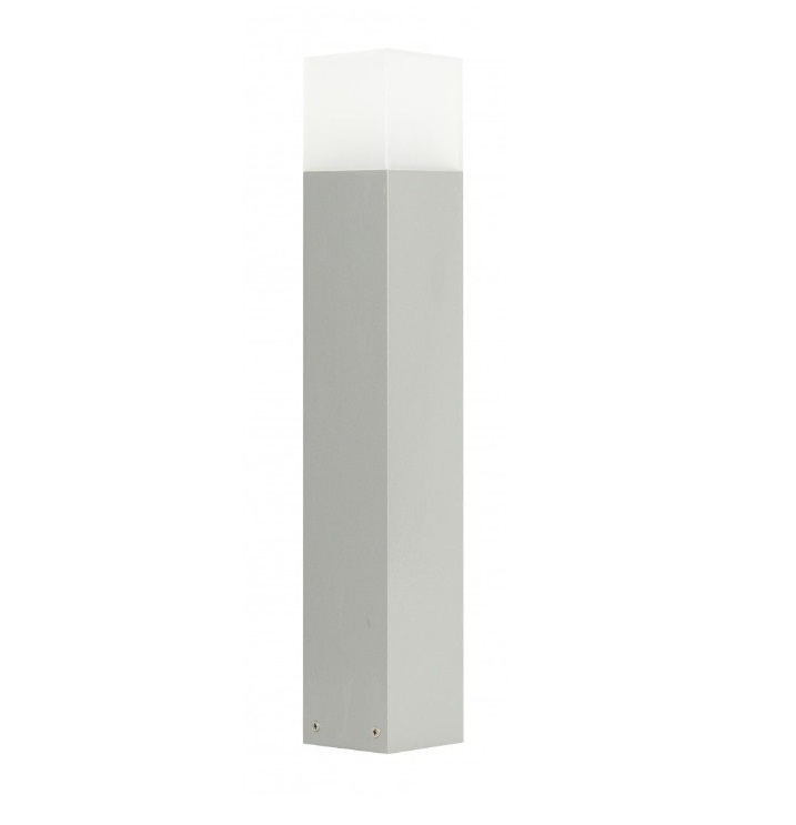 Nowoczesna lampa ogrodowa Cube 60 IP44 - aluminium