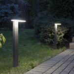 Nowoczesna lampa stojąca Fler LED 80 - ciemnoszara IP54