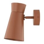 Nowoczesny kinkietdo sypialni Lord terakota - obracany