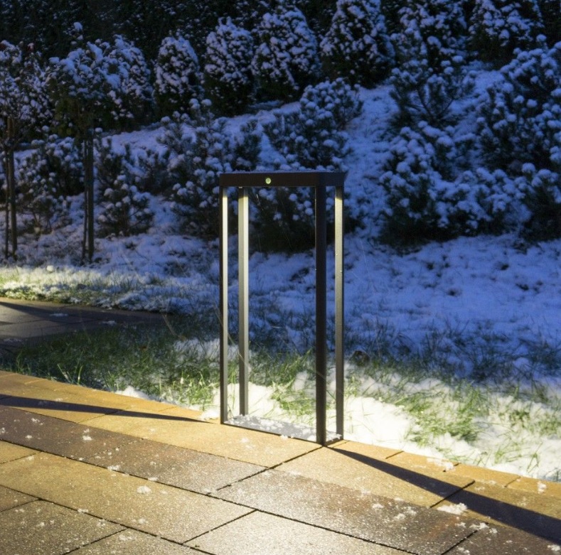 Nowoczesny słupek solarny Arma LED 50 - antracytowy IP65